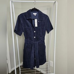 Topshop Navy Corduroy Jacket